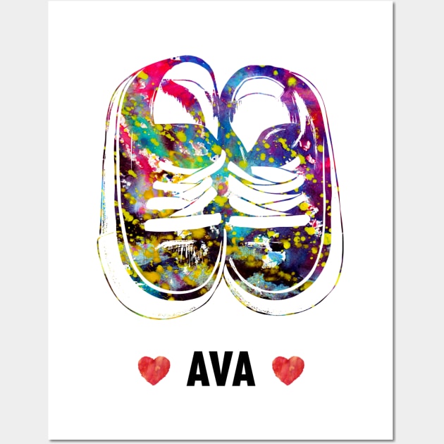 Ava Baby Name Wall Art by erzebeth